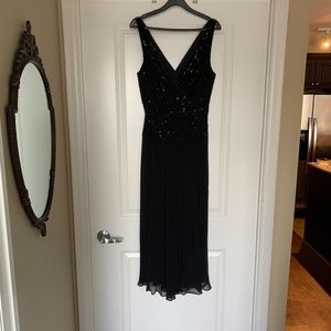 Vintage Jones New York Black Sequin Fit & Flare